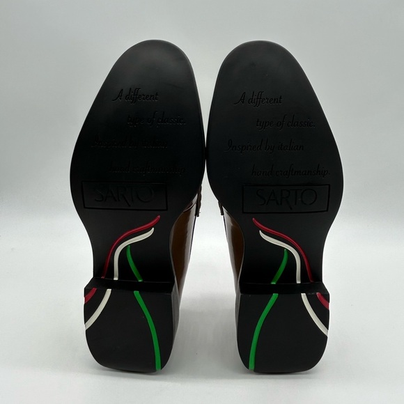 Sarto by Franco Sarto A-Eden Studs Loafers Brown Patent Women’s Shoes 8M NWB - Picture 9 of 11